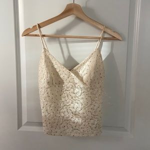 bedazzled lace cami top